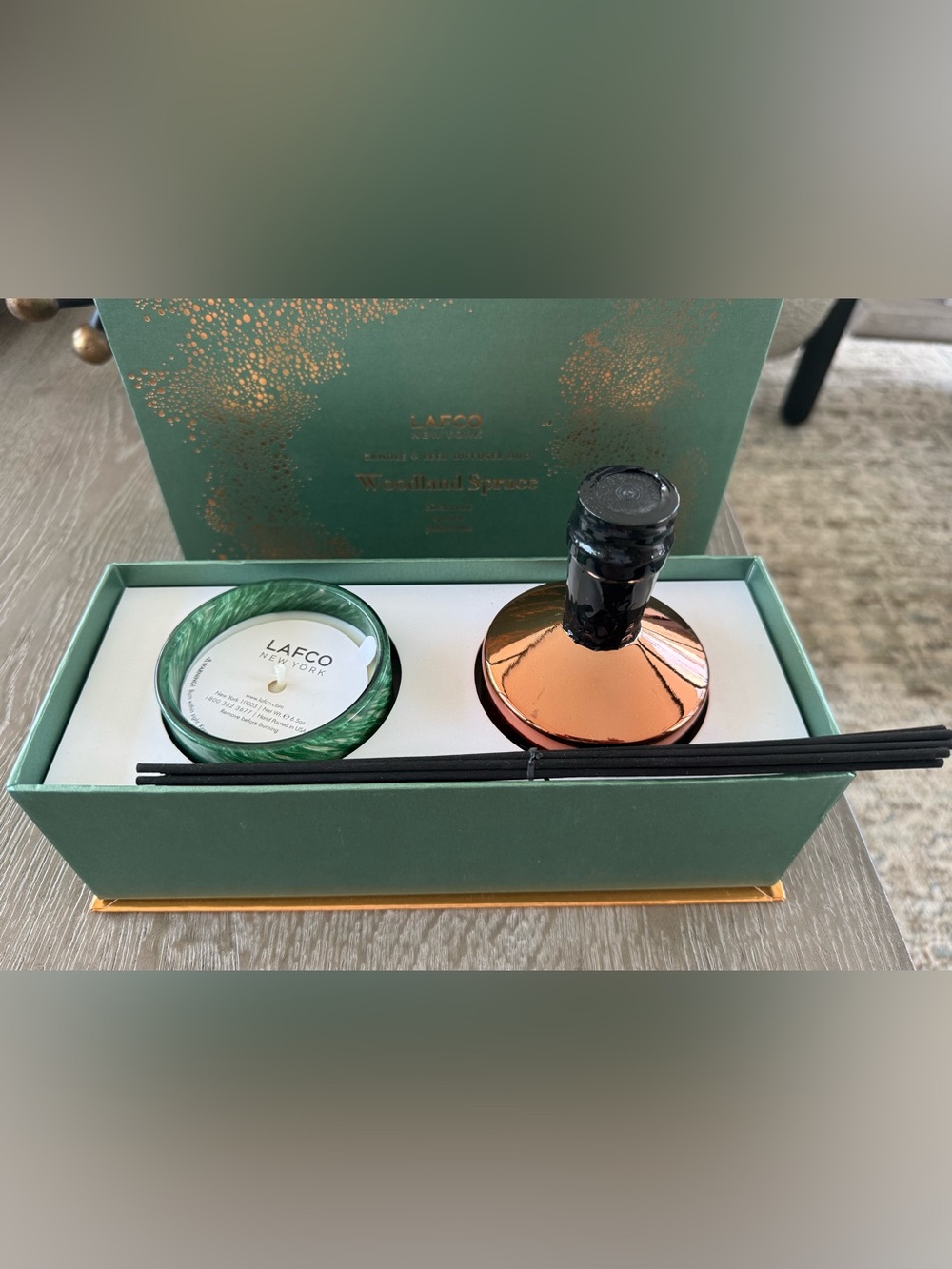 LAFCO New York Woodland Spruce Classic Candle & Diffuser Set • NWT •